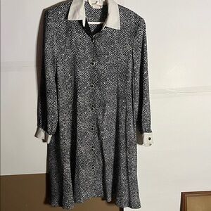 😄Vintage Lori Ann flowy dress geometric shapes size 12